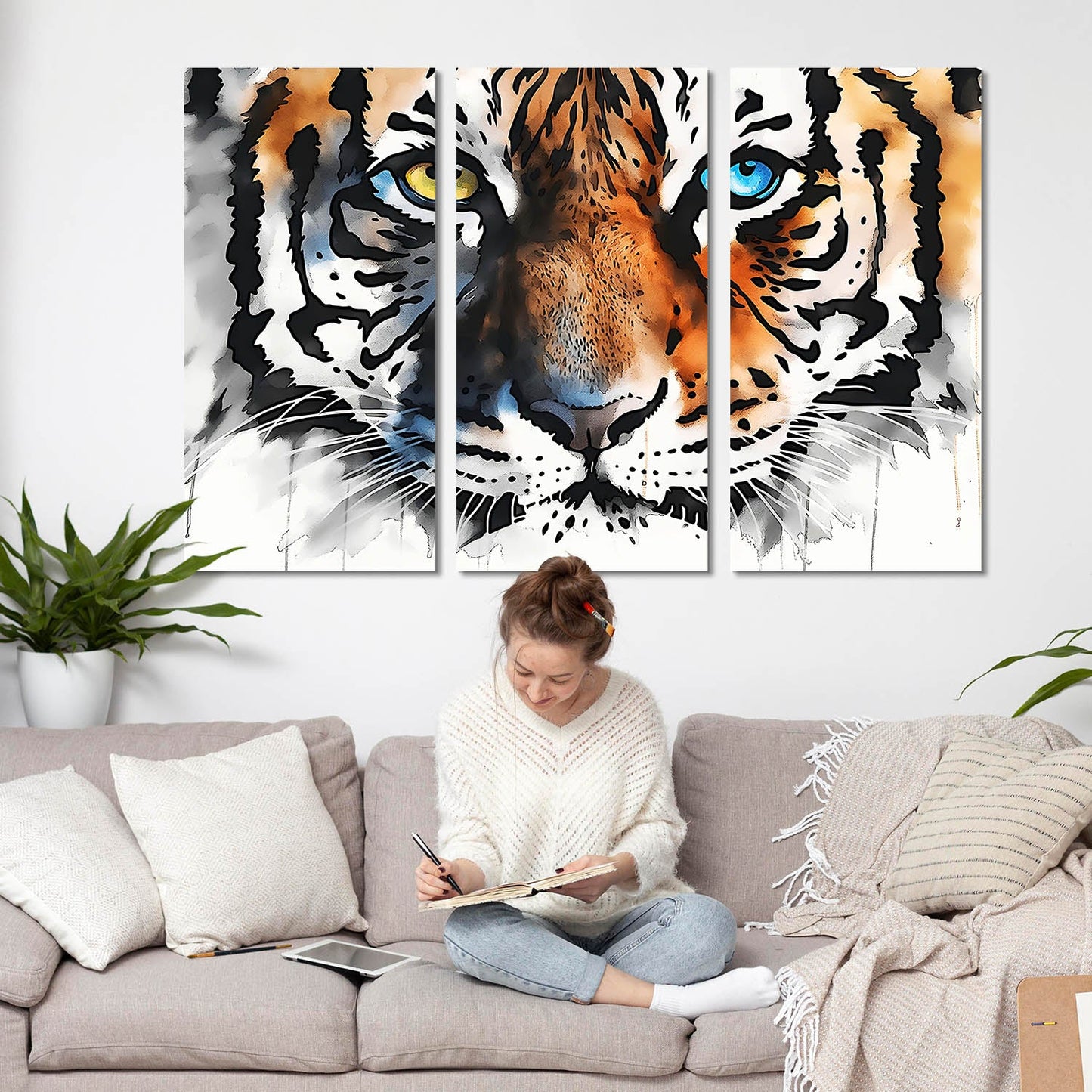 Tiger Wall Art Canvas For Home Decor Office Living Room