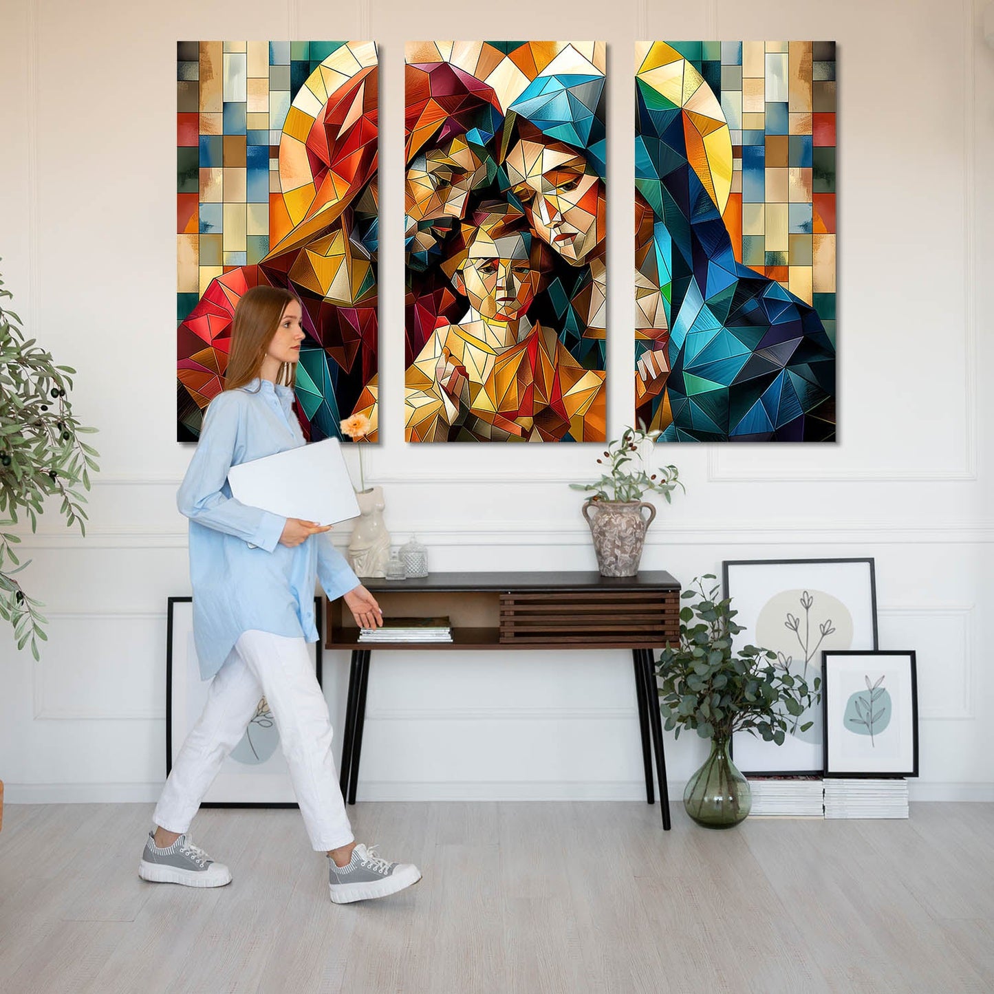 Jesus family Wall Art Canvas For Home Décor Office Living Room