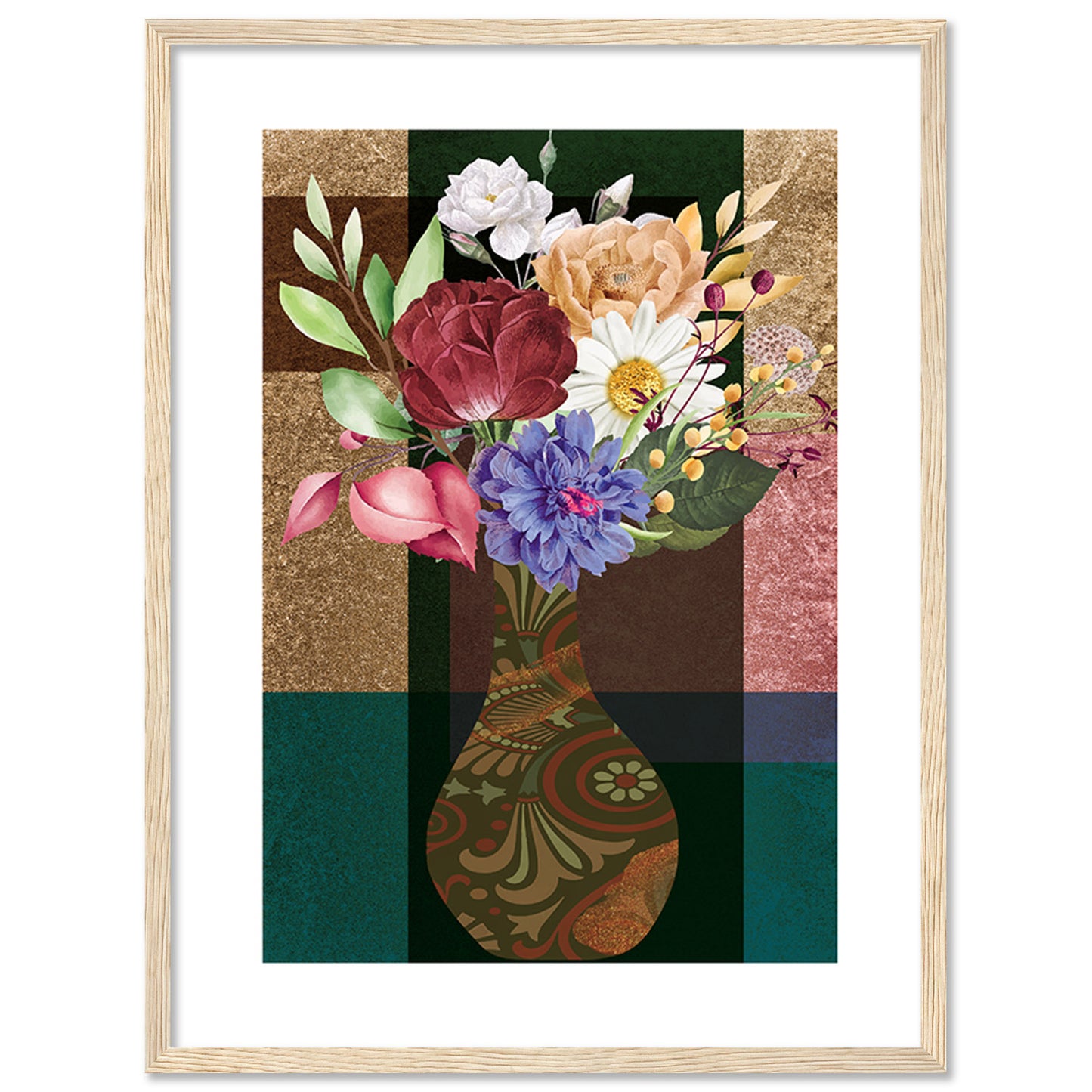 Exquisite Floral Artwork in Premium Frames for Decor