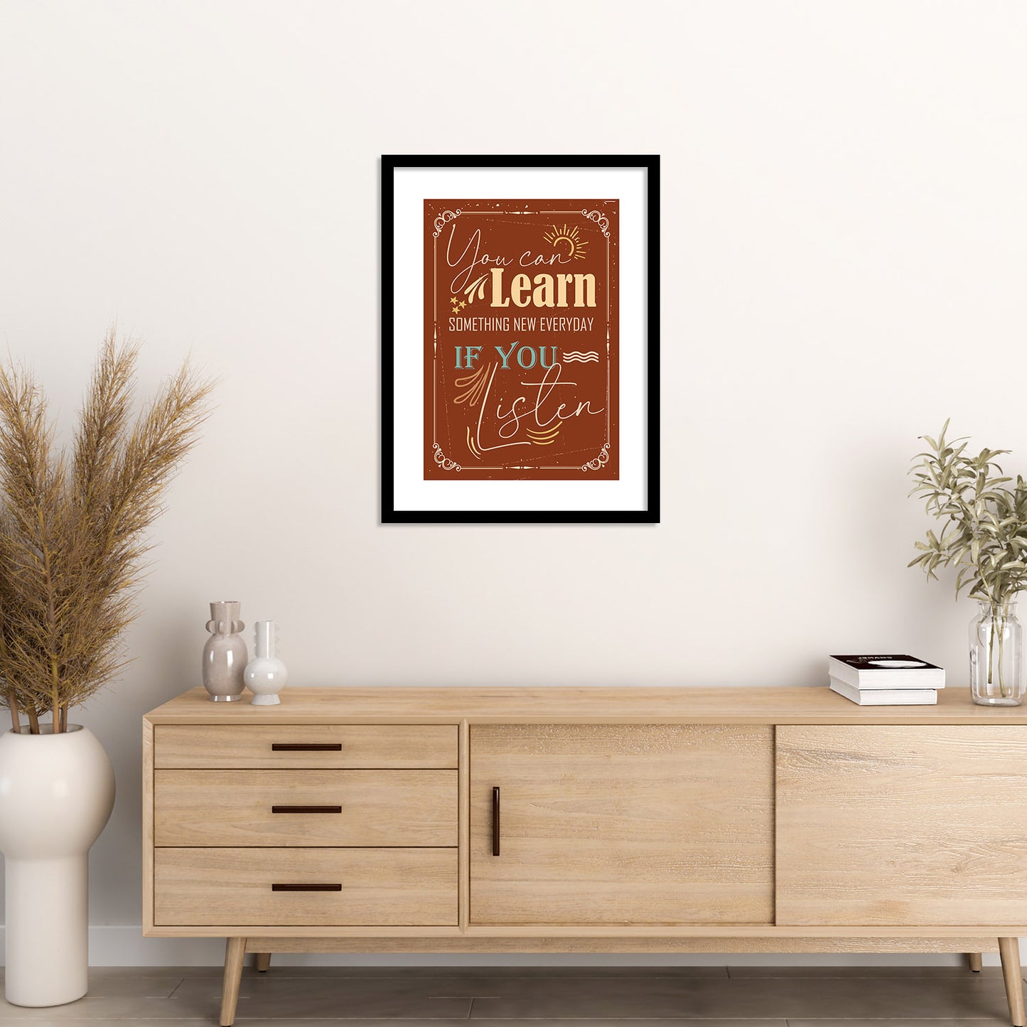 Motivational Quotes Poster with Frame for Home and Office Wall Decor