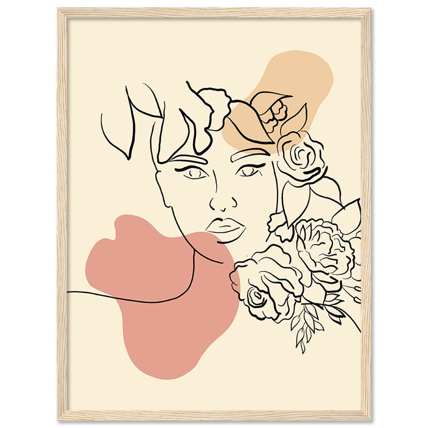 Contemporary Minimal Wall Art with Frame
