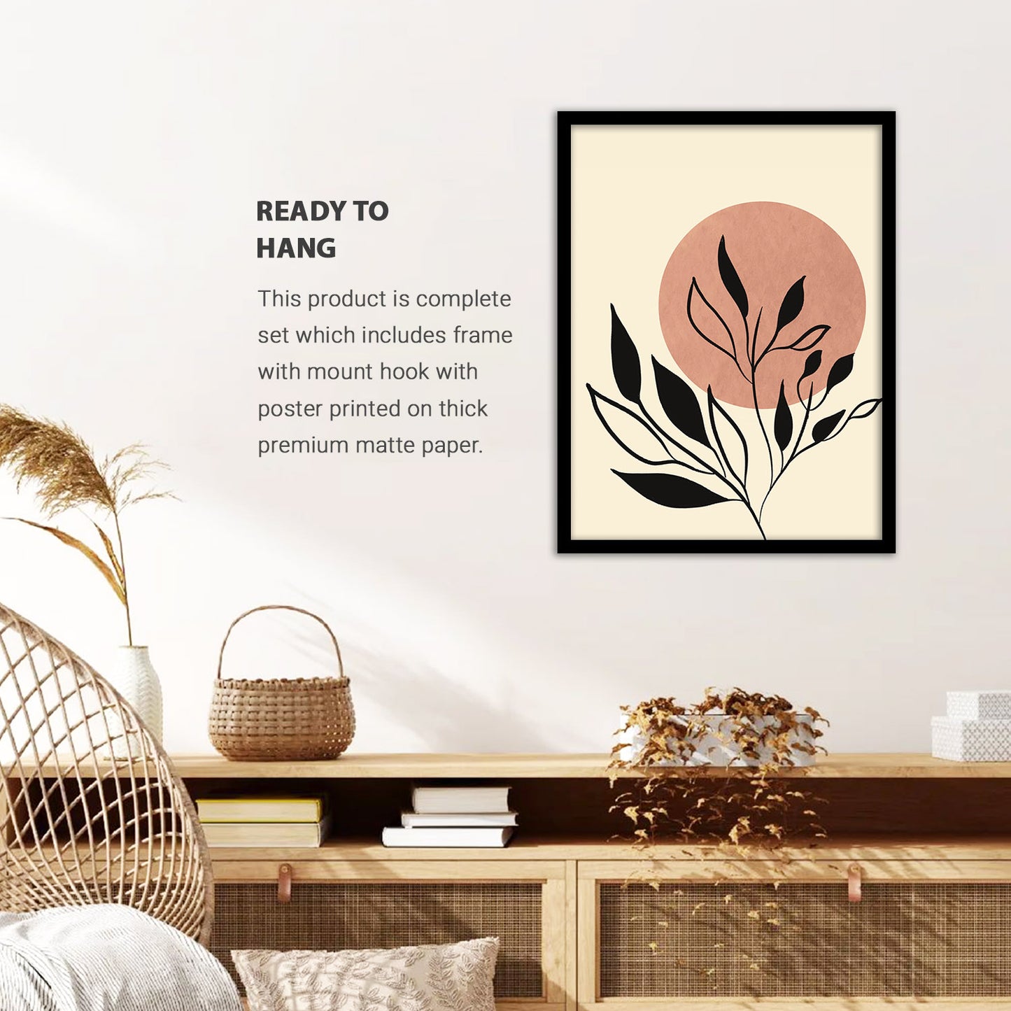 Minimalist Framed Art for Home and Office Wall Decor