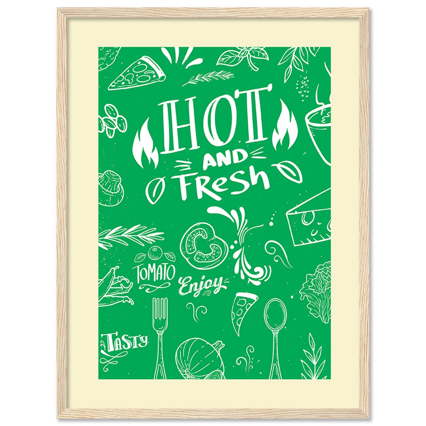 Stylish Framed Wall Posters - Perfect Accent for Restaurants & Home Kitchens