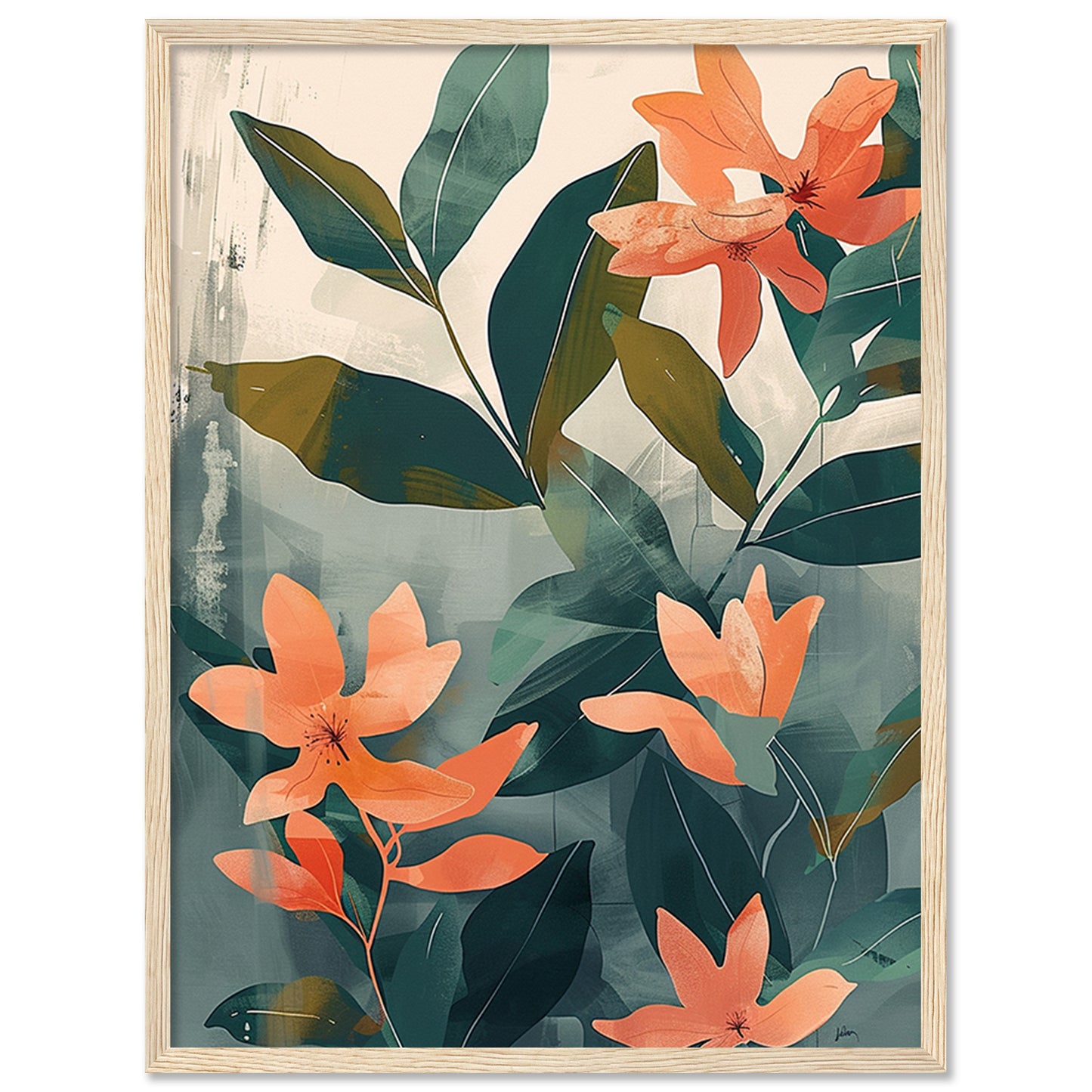 Nature Inspired Framed Art Posters for Home and Office Wall Decor