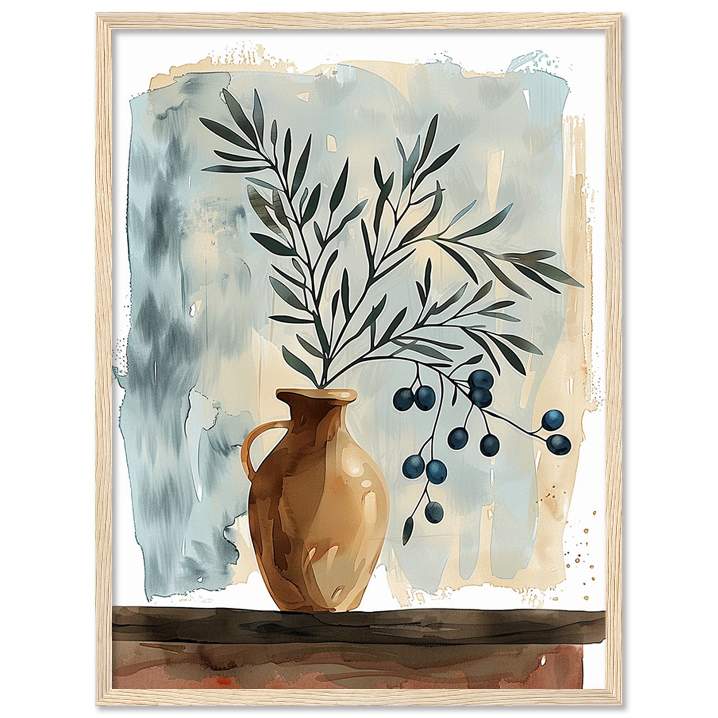 Nature Inspired Framed Art Posters for Home and Office Wall Decor