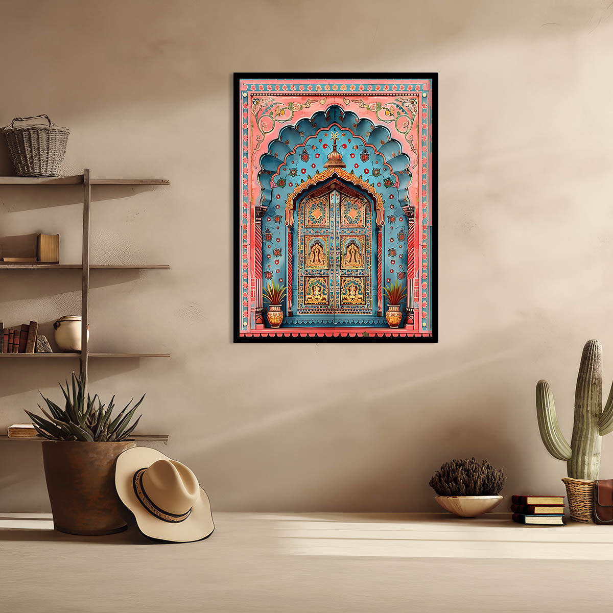 Old Mansion Door Wall Art Paintings For Hanging Frame For Home Decor Living Room