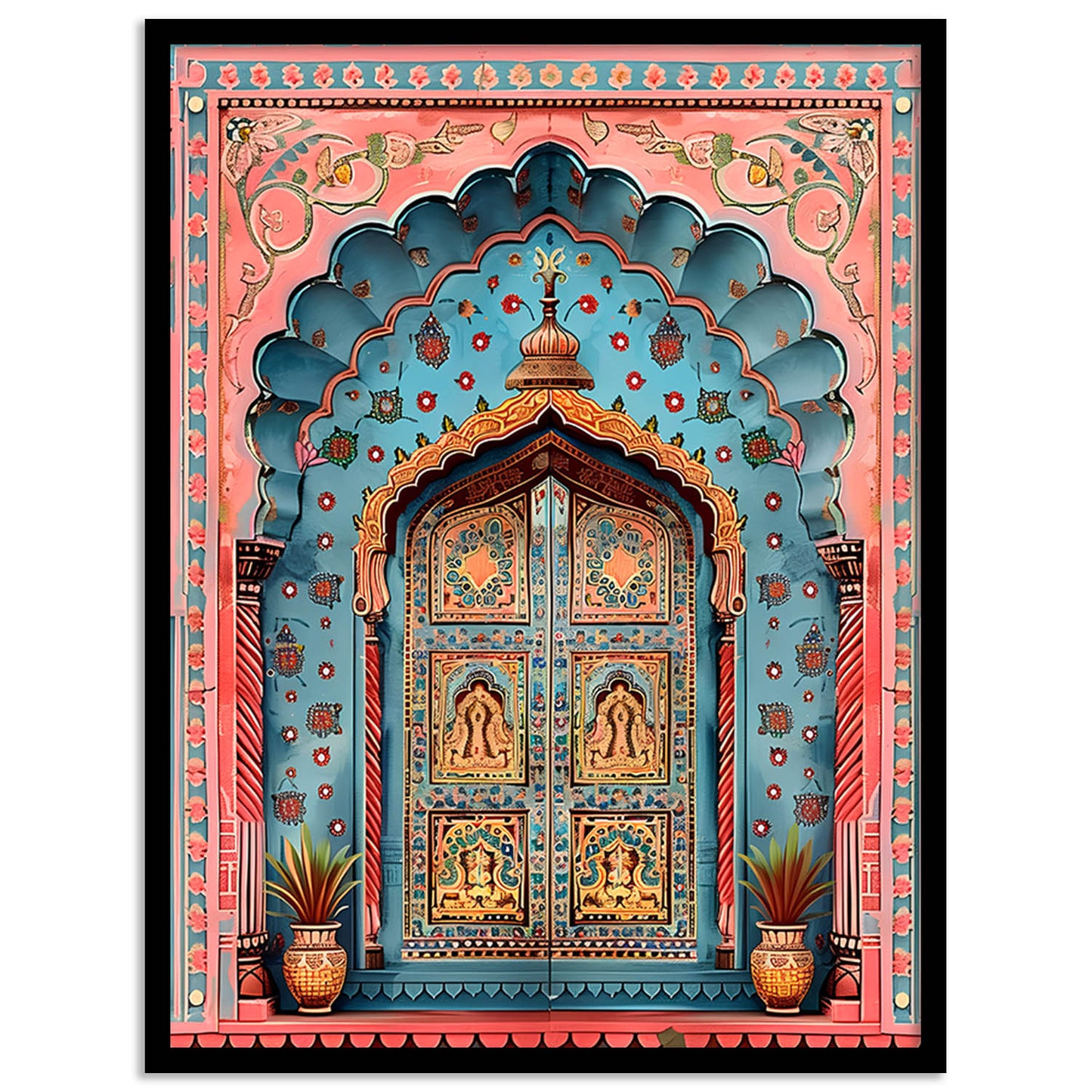 Old Mansion Door Wall Art Paintings For Hanging Frame For Home Decor Living Room