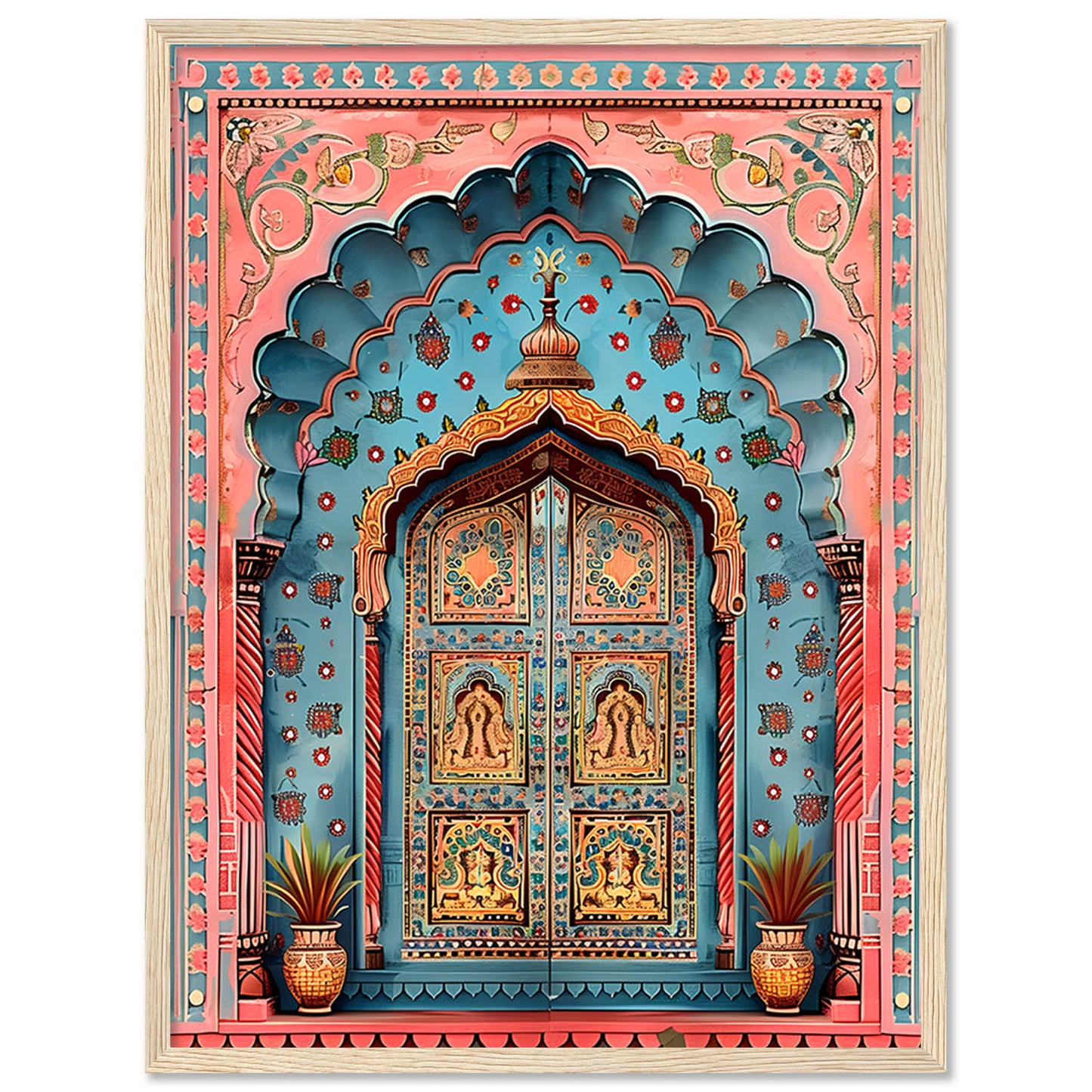 Old Mansion Door Wall Art Paintings For Hanging Frame For Home Decor Living Room