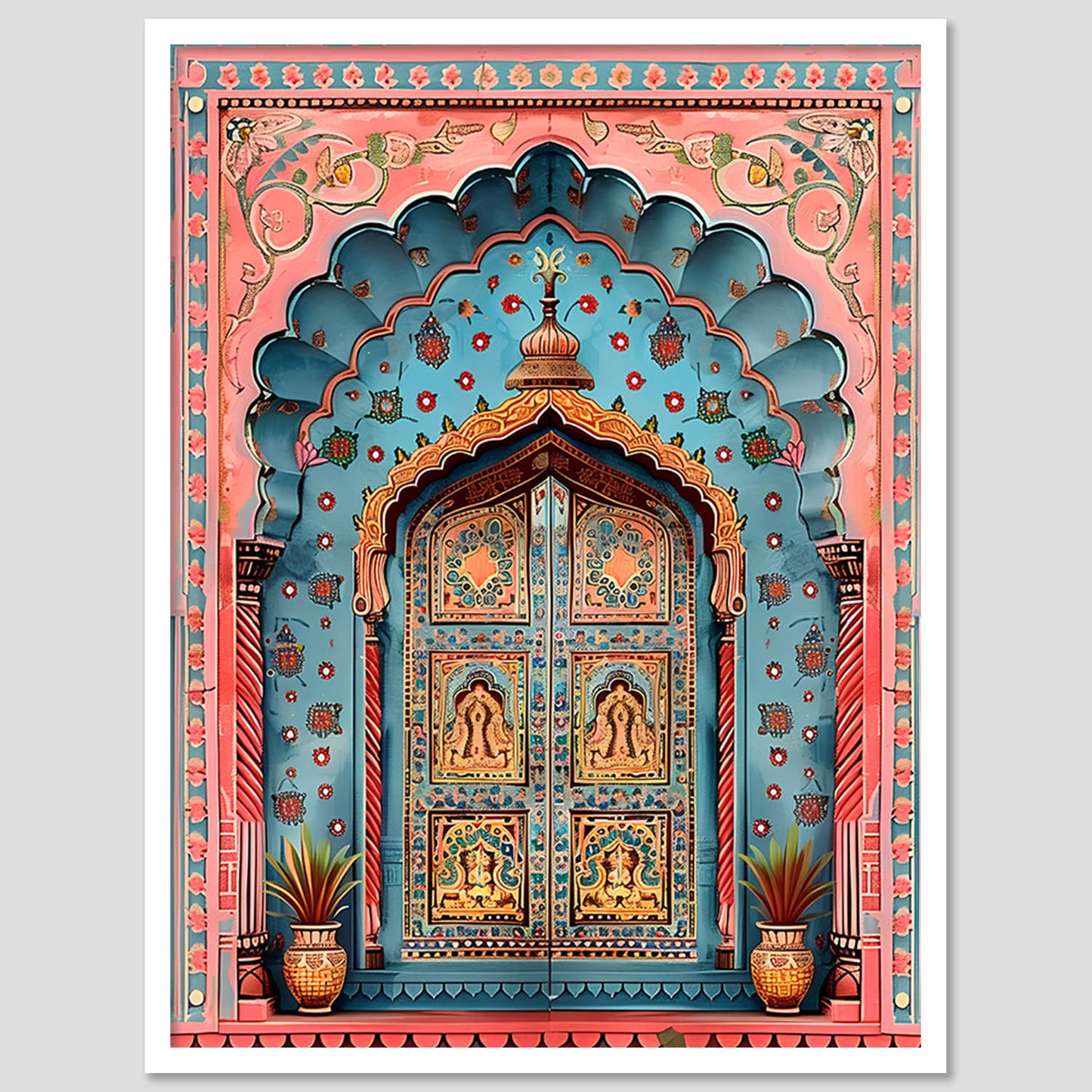 Old Mansion Door Wall Art Paintings For Hanging Frame For Home Decor Living Room