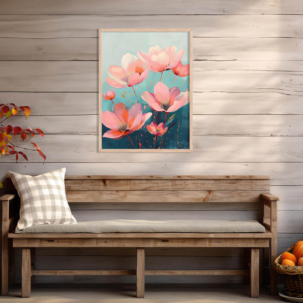 Floral Wall Art Paintings For Hanging Frame For Home Decor Living Room