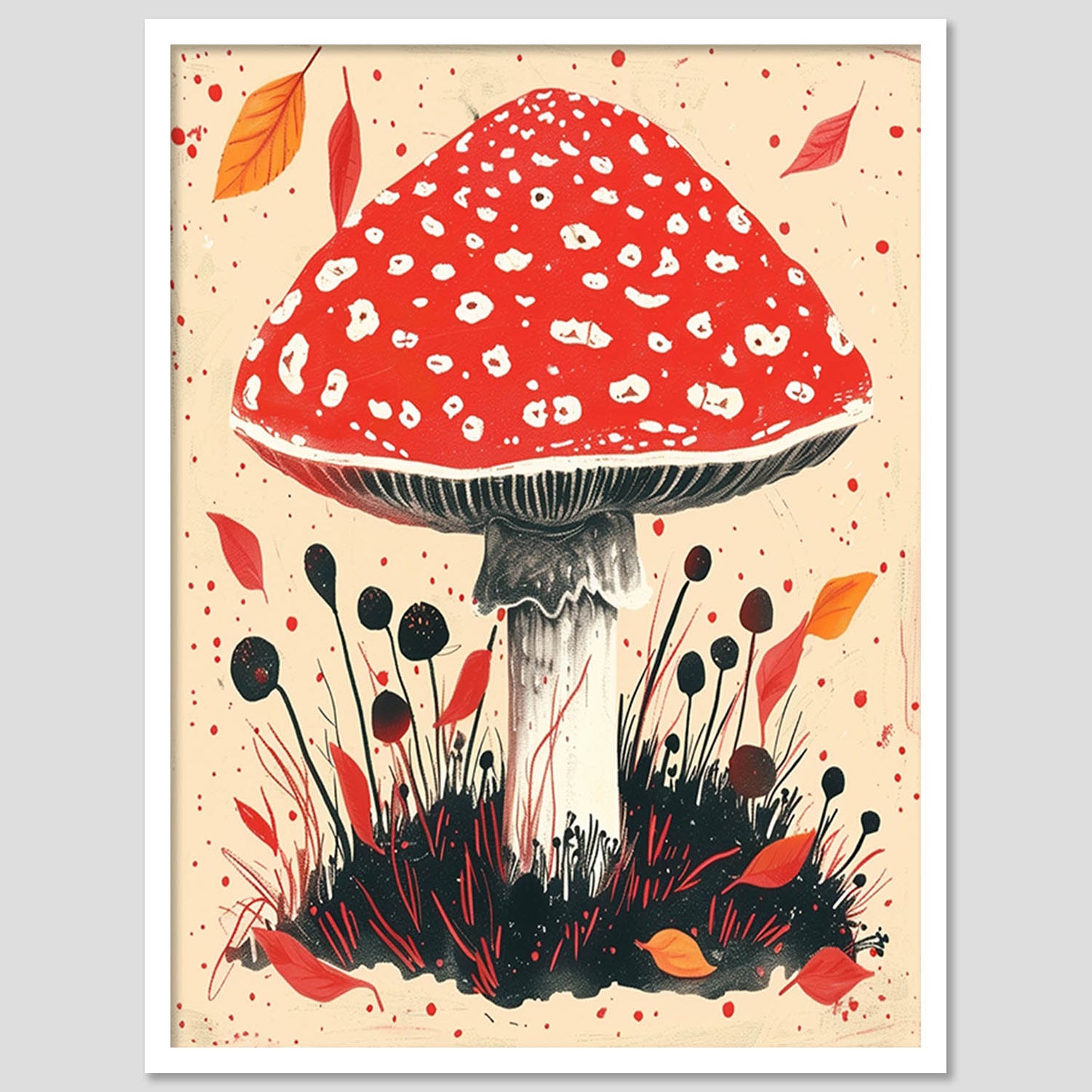 Mushroom Aesthetic Wall Art Paintings Living Room Bedroom Home Art Posters