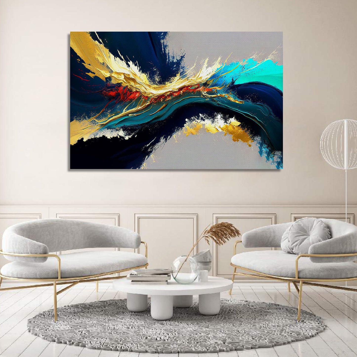 Modern Art Canvas for Wall Decor - Beautiful Abstract Art Canvas Painting