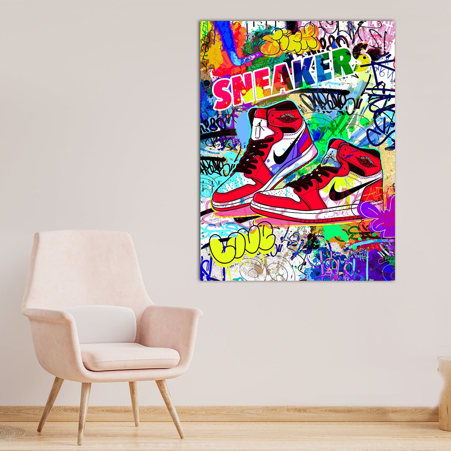 Cool Sneakers Canvas Paintings | Urban Shoe Art Collection for Living Room Bedroom Wall Decor