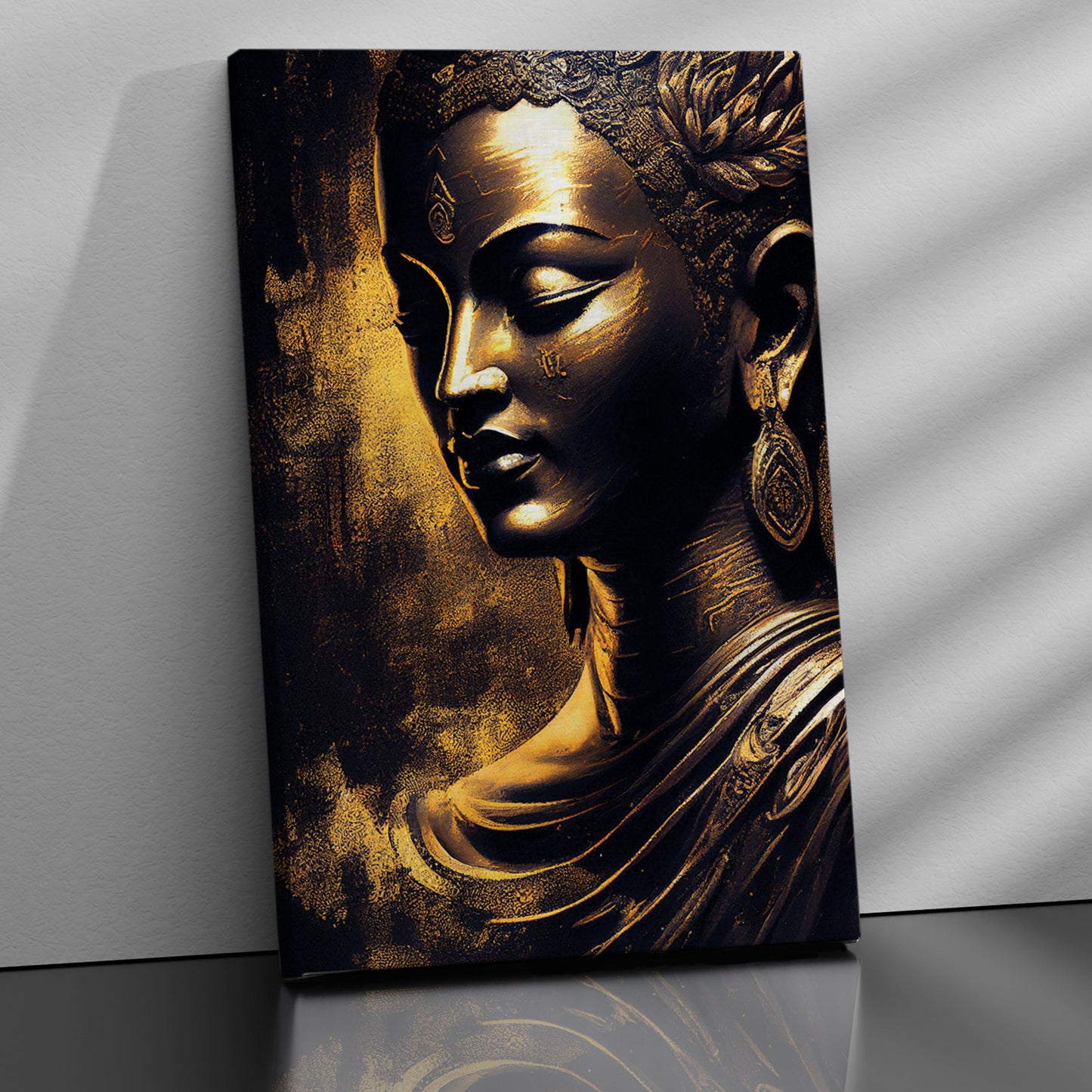 Kotart-Buddha Canvas Painting - Golden Buddha Large Canvas Art for Home Living Room Wall Decoration-Posters, Prints, & Visual Artwork