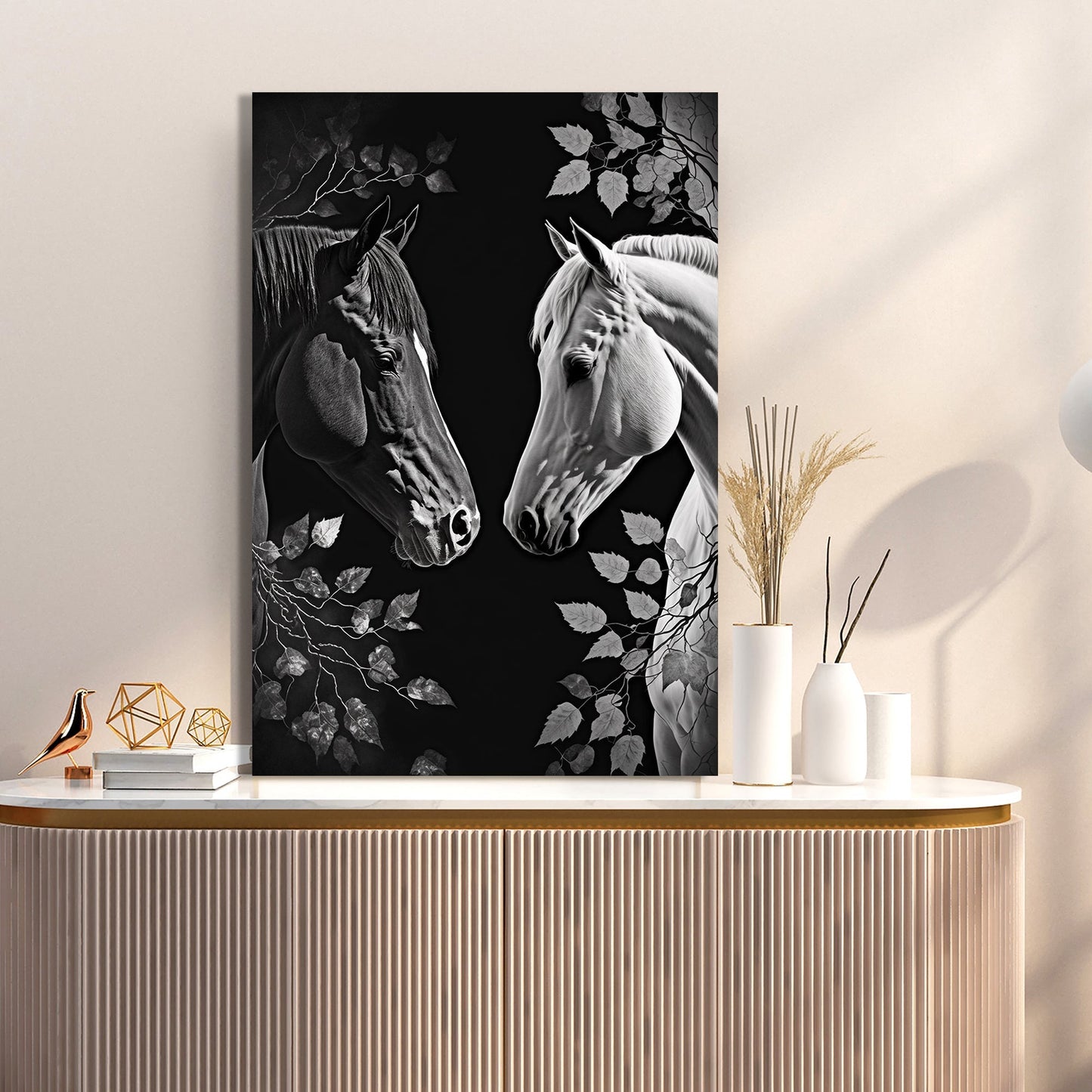 Eye-catching Abstract Horse Art Canvas Paintings for Living Room Bedroom Home and Office Wall Decoration