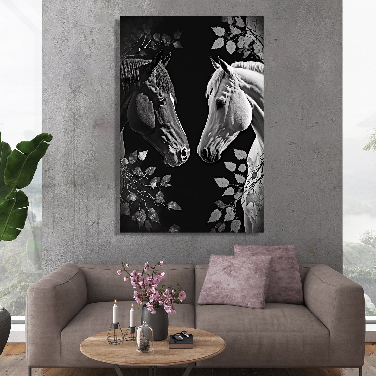 Eye-catching Abstract Horse Art Canvas Paintings for Living Room Bedroom Home and Office Wall Decoration