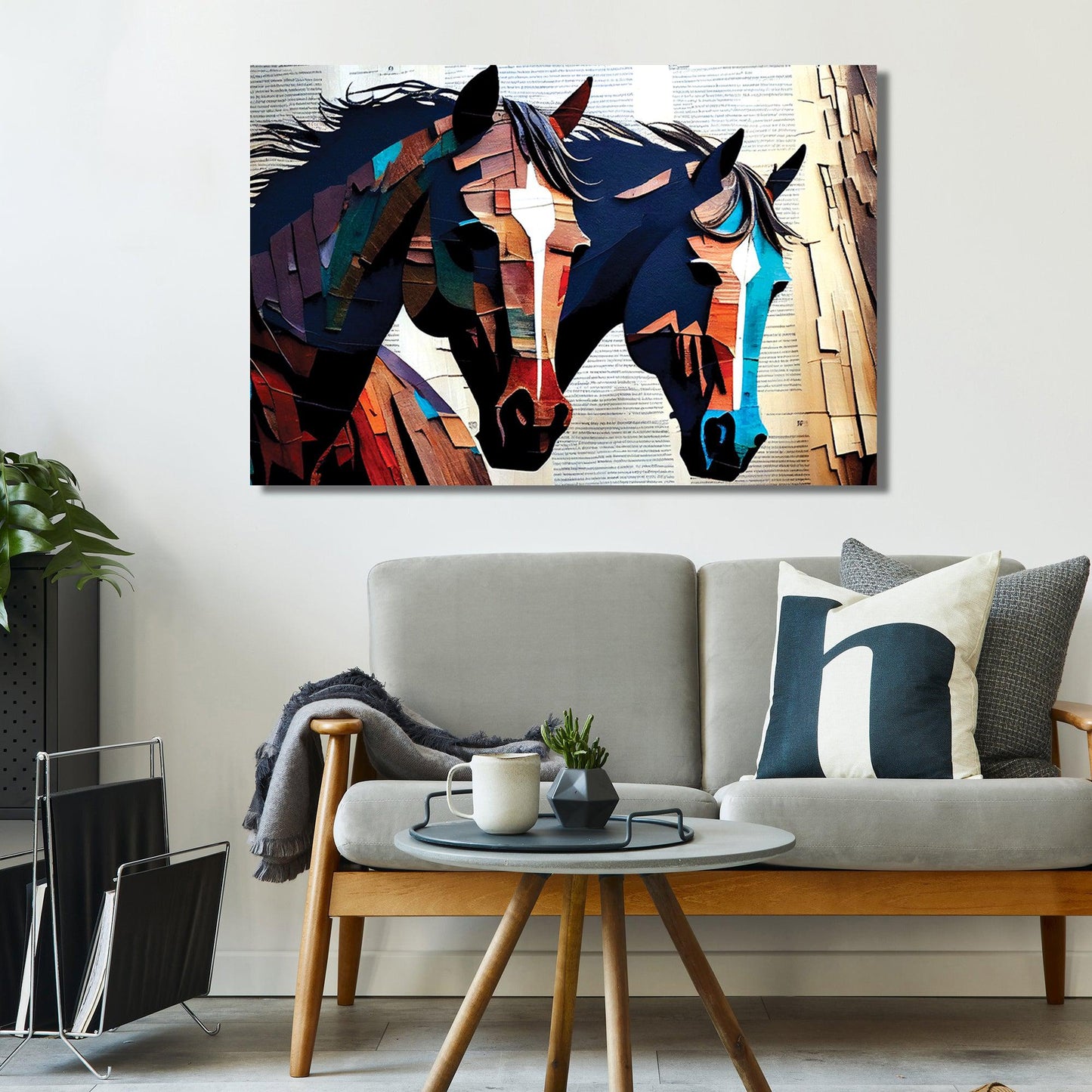 Kotart-Modern Horse Canvas Painting - Large Canvas Art for Living Room Wall decor-Posters, Prints, & Visual Artwork