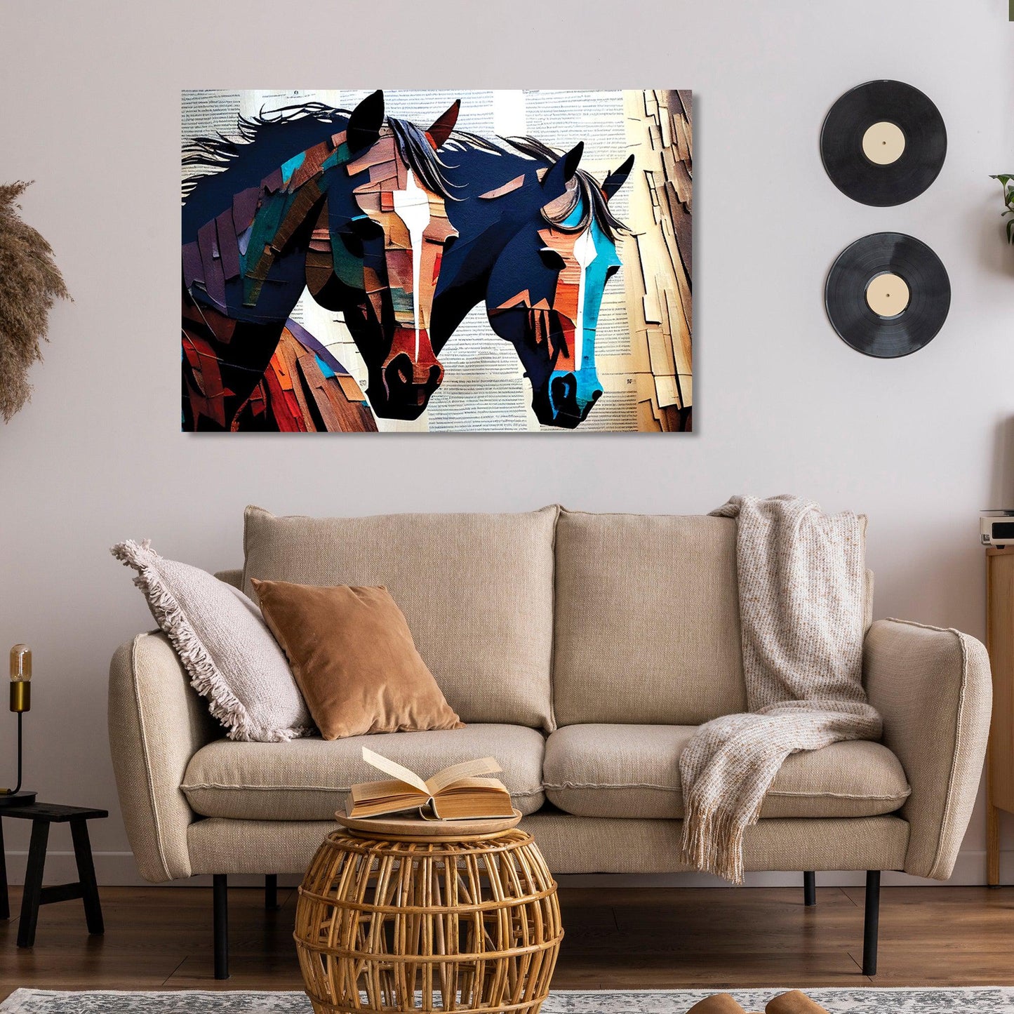 Kotart-Modern Horse Canvas Painting - Large Canvas Art for Living Room Wall decor-Posters, Prints, & Visual Artwork