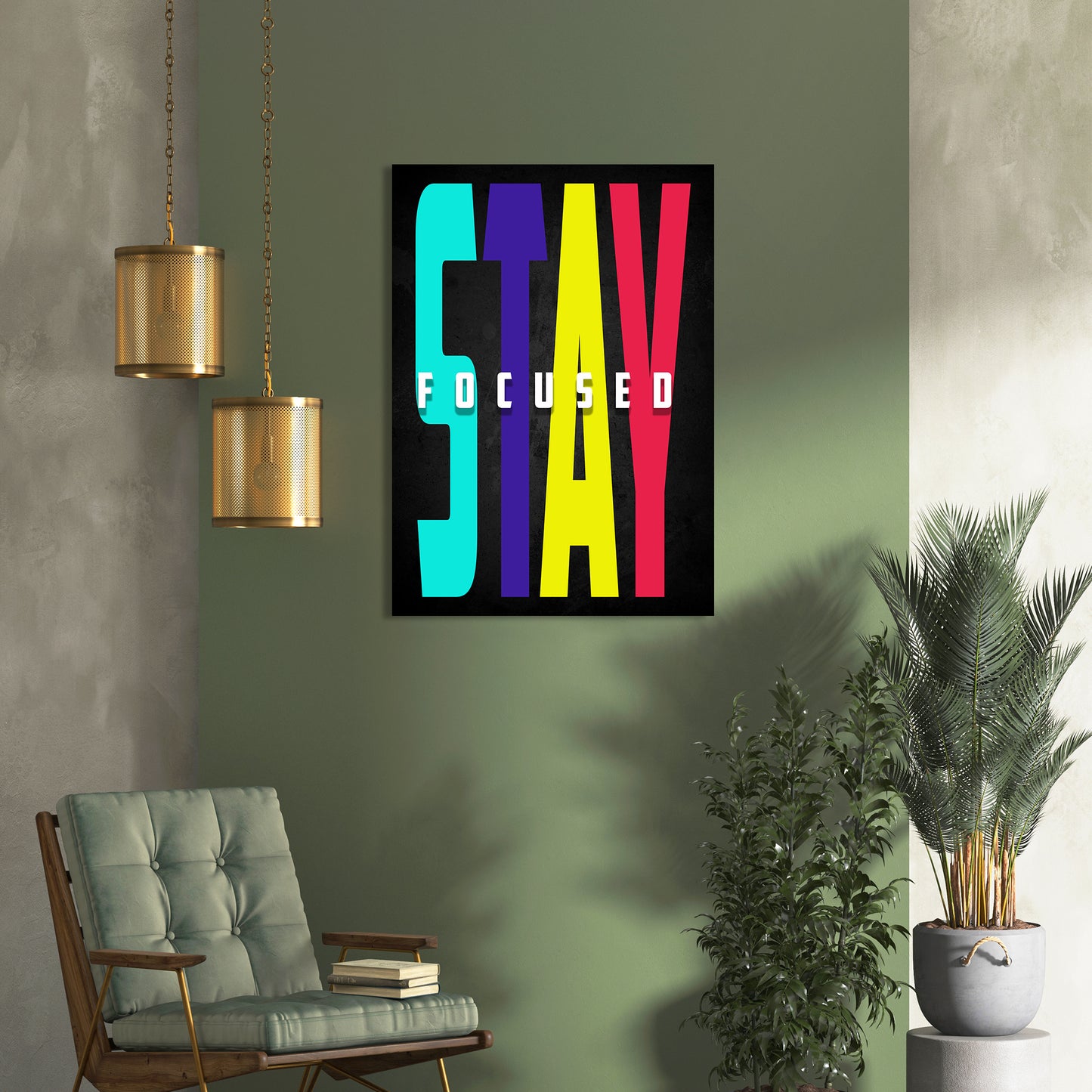 Motivational Canvas for wall decor office room Modern Art