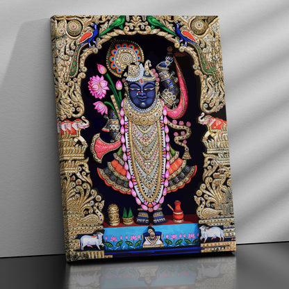 Lord Shrinath Ji Canvas Painting for Living Room Bedroom Home Wall Decor