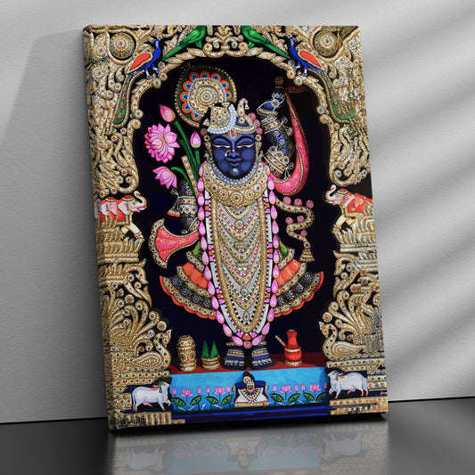 Lord Shrinath Ji Canvas Painting for Living Room Bedroom Home Wall Decor