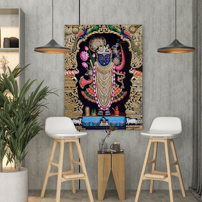 Lord Shrinath Ji Canvas Painting for Living Room Bedroom Home Wall Decor