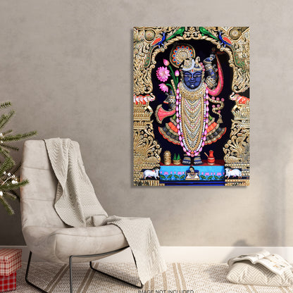 Lord Shrinath Ji Canvas Painting for Living Room Bedroom Home Wall Decor