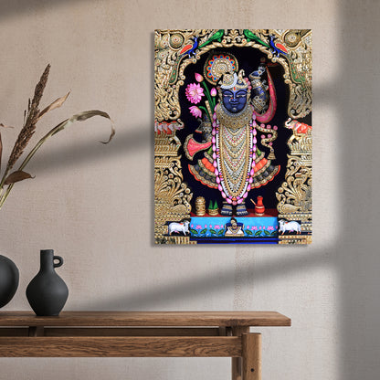 Lord Shrinath Ji Canvas Painting for Living Room Bedroom Home Wall Decor