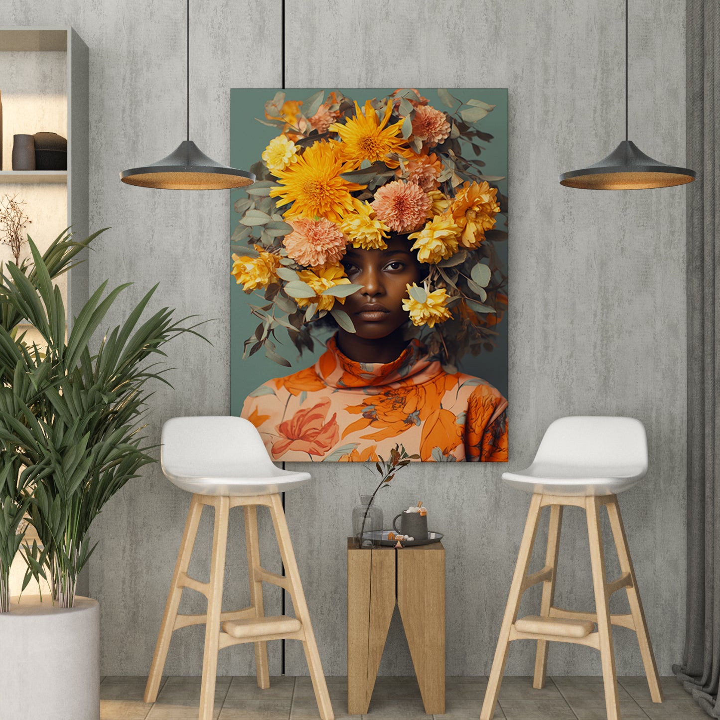 Floral Wall Art Canvas For Wall Decor living Room Office