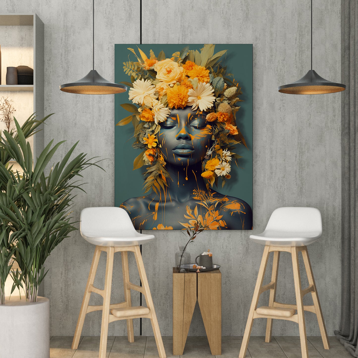 Floral Wall Art Canvas For Wall Decor living Room Office