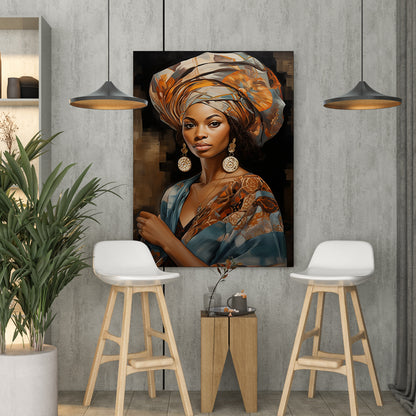 African Girl Wall Art Canvas For Wall Decor living Room Office