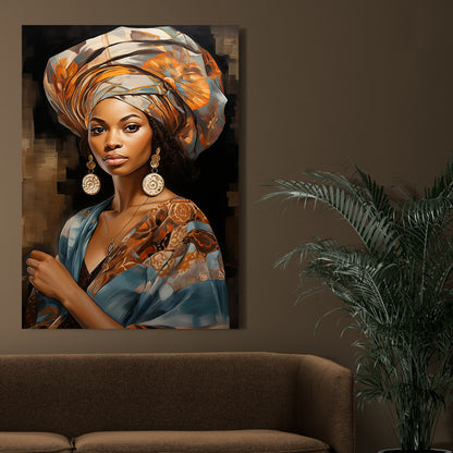 African Girl Wall Art Canvas For Wall Decor living Room Office