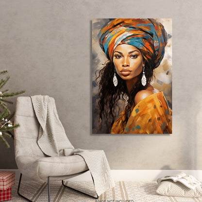 African Girl Wall Art Canvas For Wall Decor living Room Office