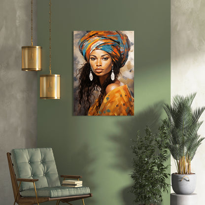 African Girl Wall Art Canvas For Wall Decor living Room Office