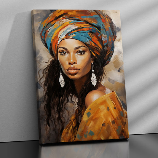 African Girl Wall Art Canvas For Wall Decor living Room Office