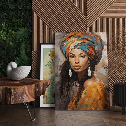 African Girl Wall Art Canvas For Wall Decor living Room Office