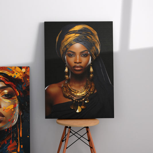 African Girl Wall Art Canvas For Wall Decor living Room Office