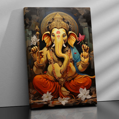 Lord Ganesh Ji Wall art Canvas For Home Decor Living room