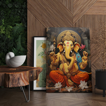 Lord Ganesh Ji Wall art Canvas For Home Decor Living room