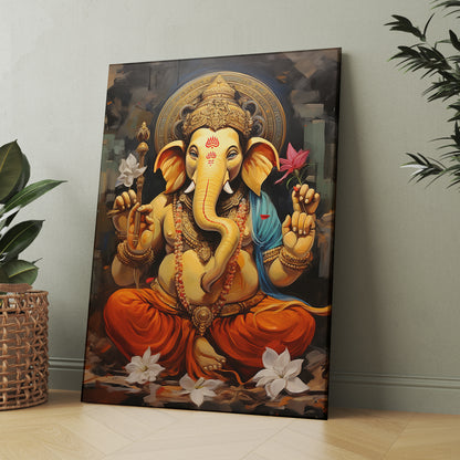 Lord Ganesh Ji Wall art Canvas For Home Decor Living room