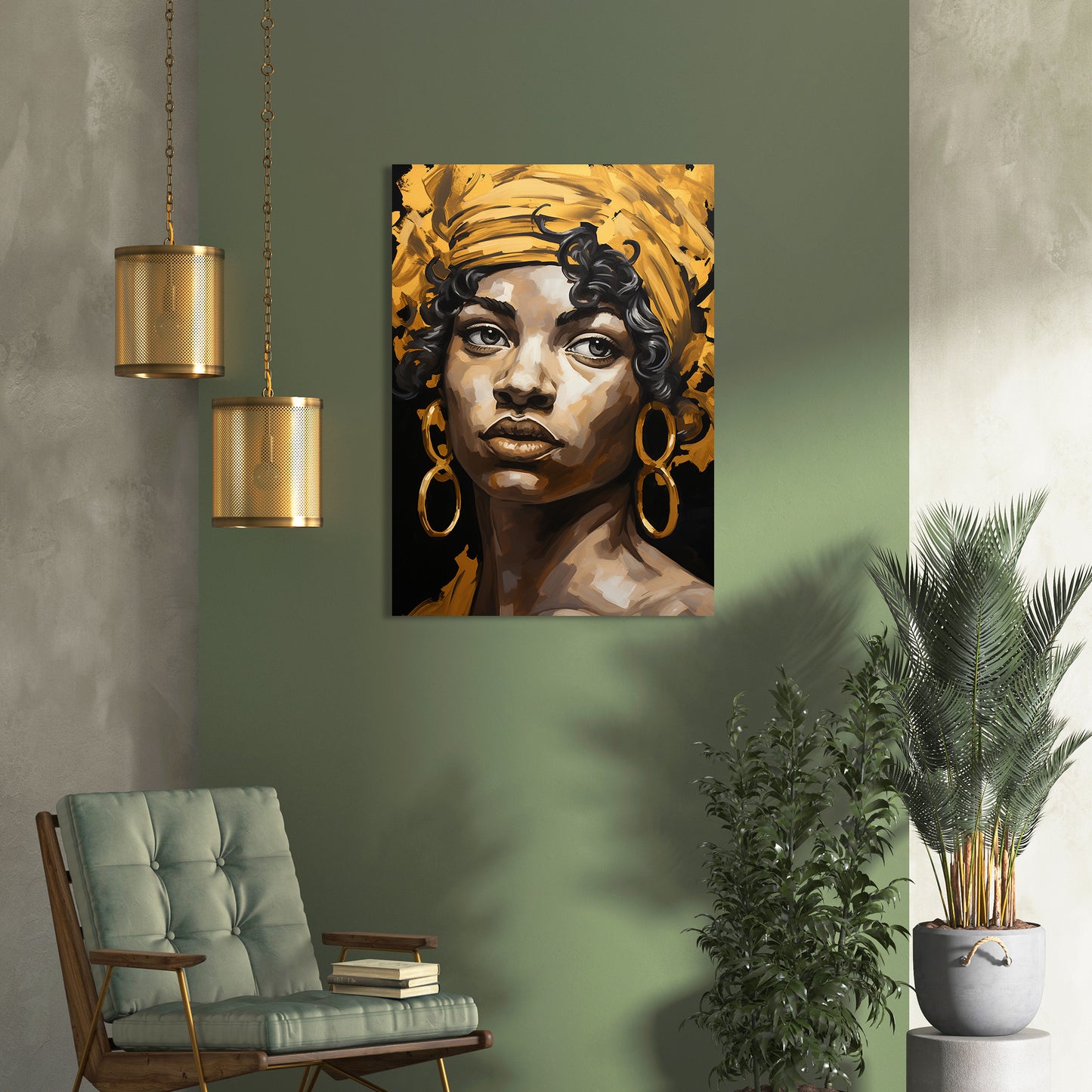 African Girl Wall art Canvas For Home Decor Living room