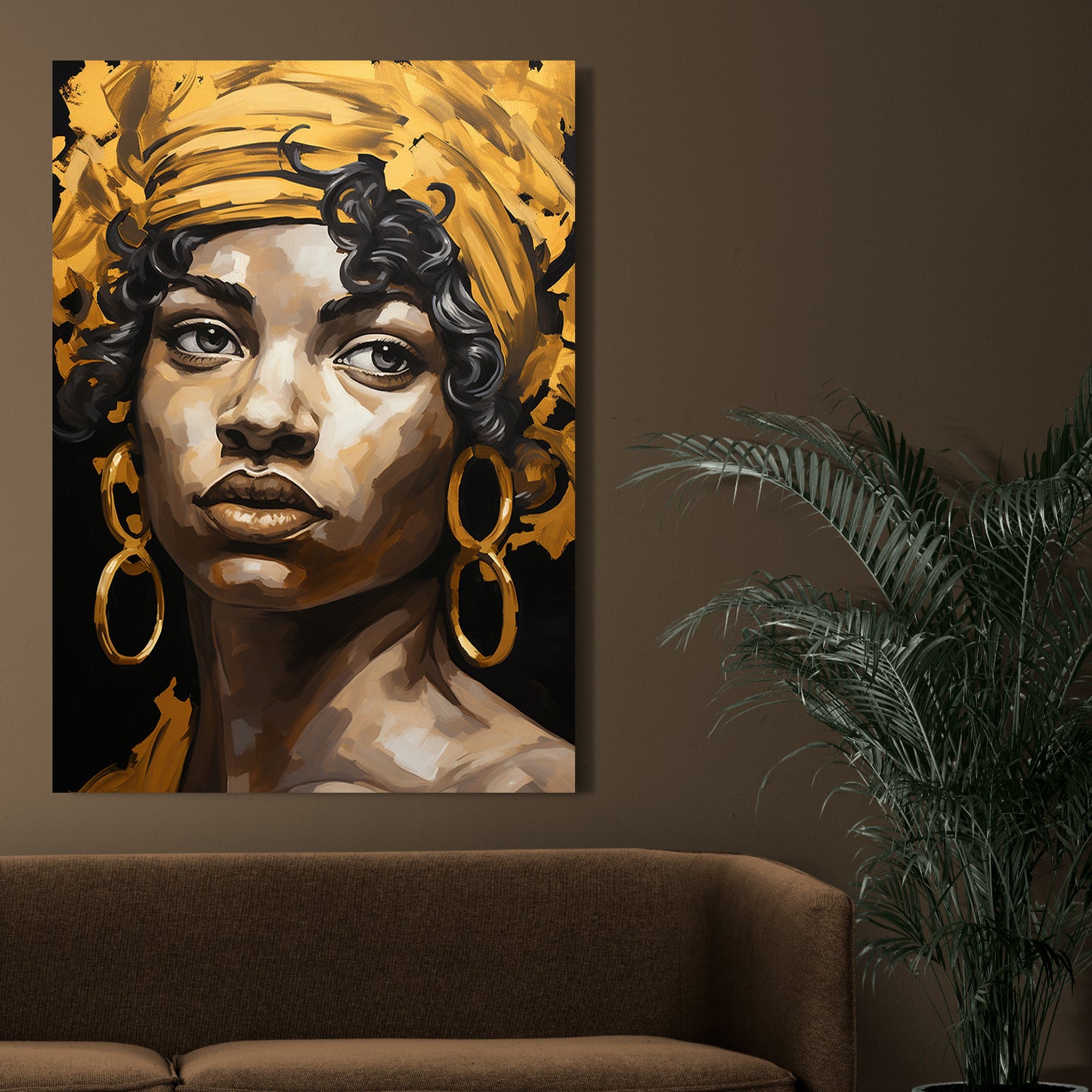 African Girl Wall art Canvas For Home Decor Living room