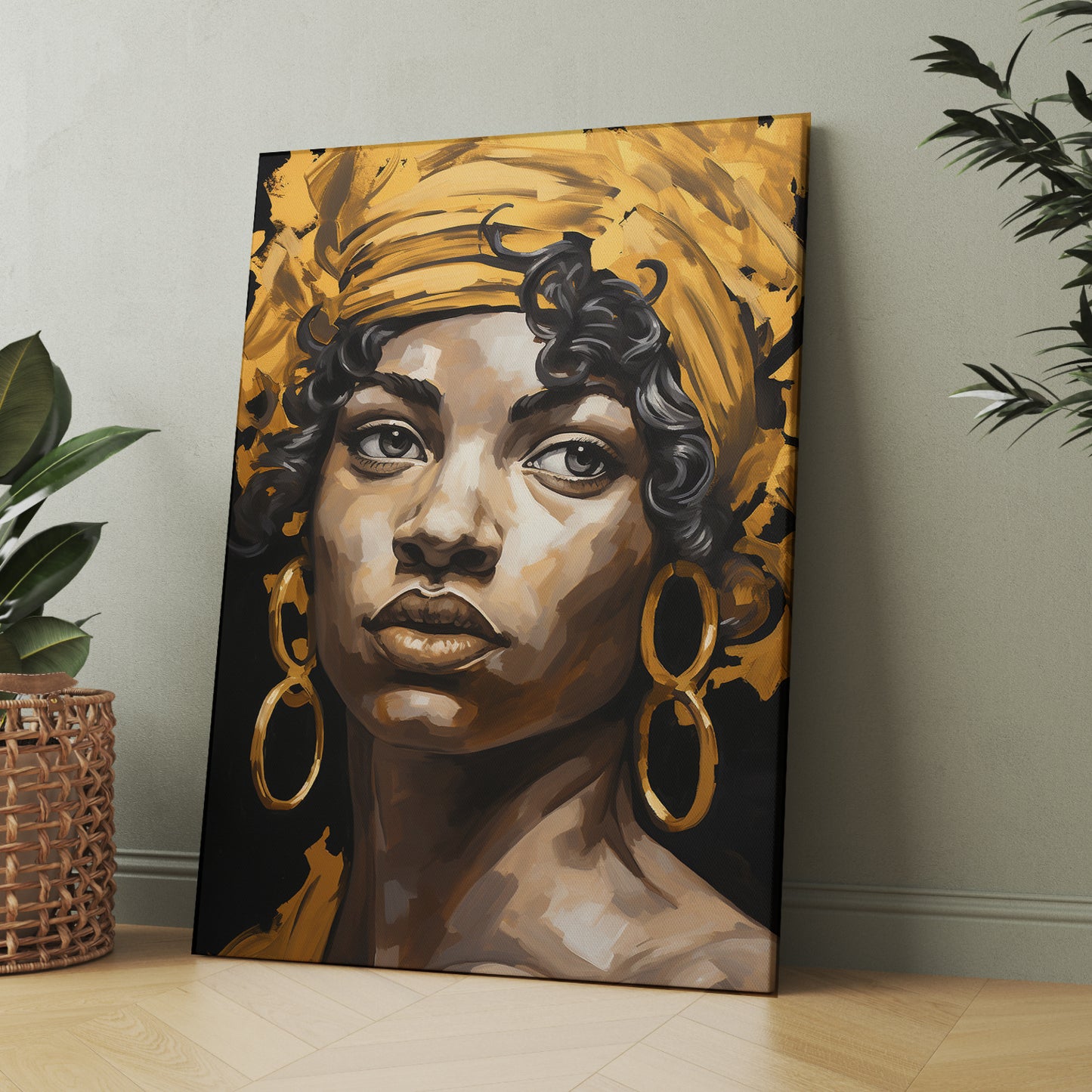 African Girl Wall art Canvas For Home Decor Living room