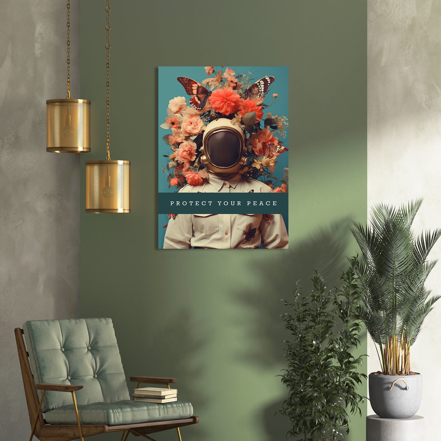 Floral Wall Art Canvas For Home Decor Living room