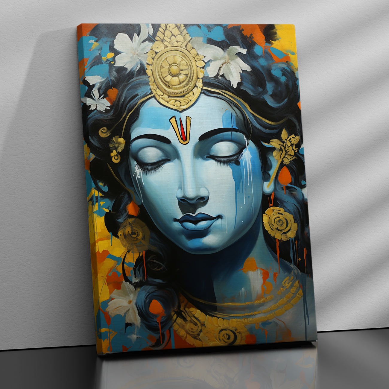 Lord Krishna Wall Art Canvas For Home Decor Living room