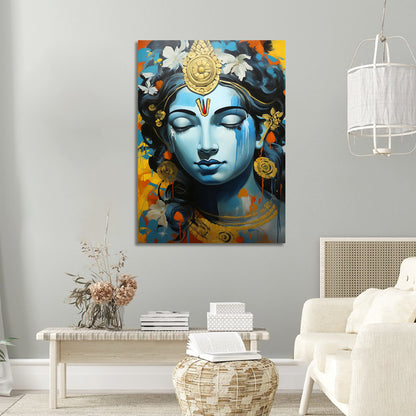 Lord Krishna Wall Art Canvas For Home Decor Living room