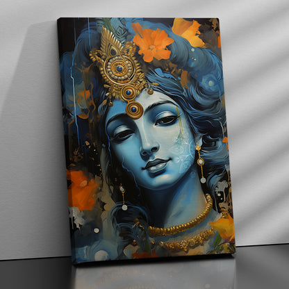 Lord Krishna Wall Art Canvas For Home Decor Living room