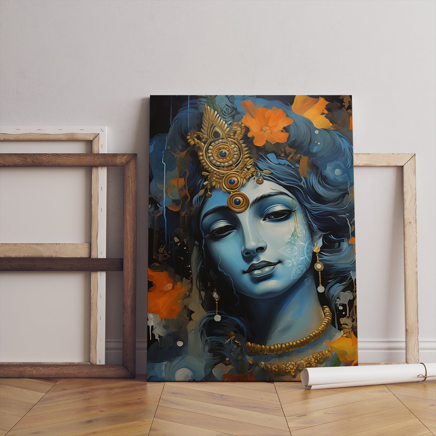 Lord Krishna Wall Art Canvas For Home Decor Living room