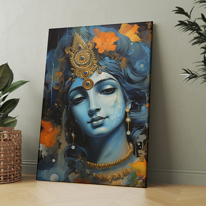 Lord Krishna Wall Art Canvas For Home Decor Living room