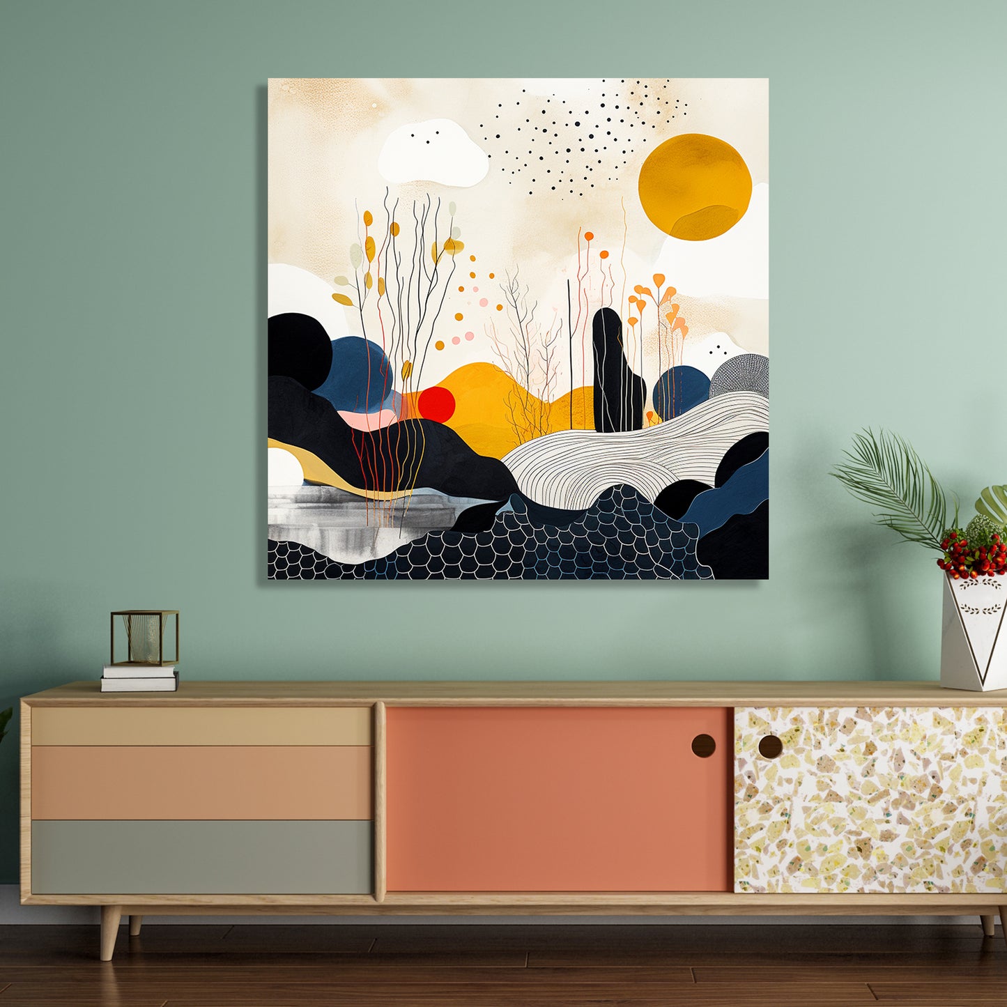 Abstract Canvas Painting - Modern Canvas Art